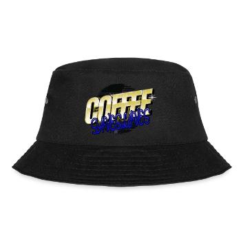 mug gift idea funny cool happy office morning - Bucket Hat - Schwarz - Vorne - Lela (165cm)