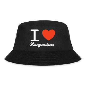 i love Bochum Langendreer - Bucket Hat - Schwarz - Vorne - Lela (165cm)