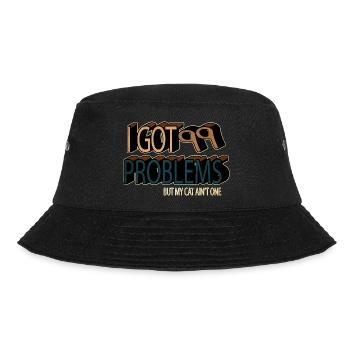 gift anniversary funny quote animals persian cat - Bucket Hat - black - Front - Lela (165cm)