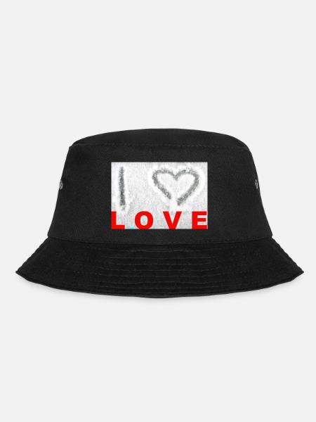 ZoffArt I love LOVE - Bucket Hat - Schwarz