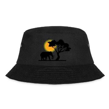 Safari Zoo Animals Wildlife - Bucket Hat - black - Front - Lela (165cm)