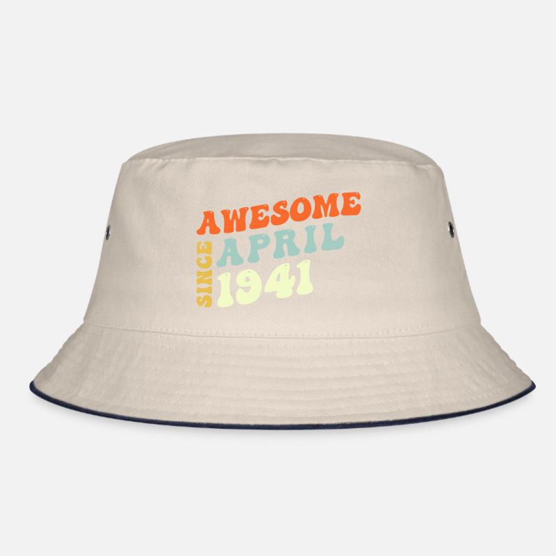 Groovy 82 Years Old Awesome Since April 1941 82nd Bucket Hat