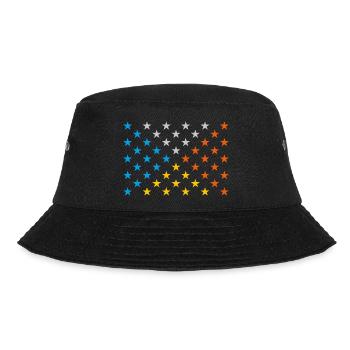 Sternen Farben Muster - Bucket Hat - Schwarz - Vorne - Lela (165cm)