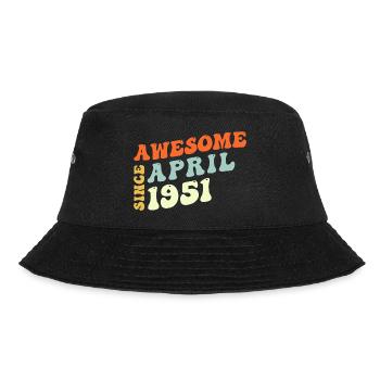 Groovy 72 Years Old Awesome Since April 1951 72nd - Bucket Hat - black - Front - Lela (165cm)
