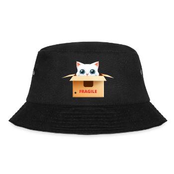 Zerbrechliches Kätzchen in der Kawaii-Box - Bucket Hat - Schwarz - Vorne - Lela (165cm)