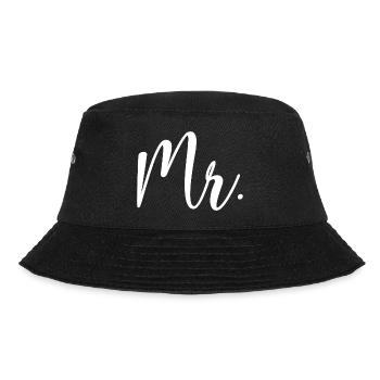 Mr. Matching Couple Engagement Wedding Honeymoon - Bucket Hat - black - Front - Lela (165cm)