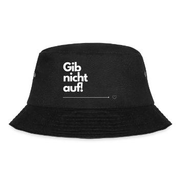 Gib nicht auf! - Bucket Hat - Schwarz - Vorne - Lela (165cm)