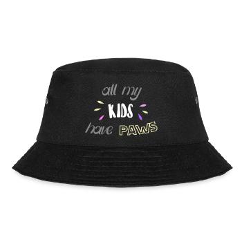 all my KIDS have PAWS - Bucket Hat - black - Front - Lela (165cm)