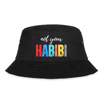 Not Your Habibi - Arabic Boyfriend Name - Bucket Hat - black - Front - Lela (165cm)