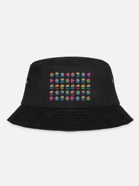 Viele bunte Muffins Törtchen - Bucket Hat - Schwarz