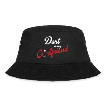 Dartpfeil Dartscheibe Hobby Dart Geschenk - Bucket Hat - Schwarz - Vorne - Lela (165cm)