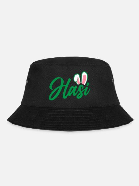Hasi - süße Häschenohren | Farben änderbar - Bucket Hat - Schwarz