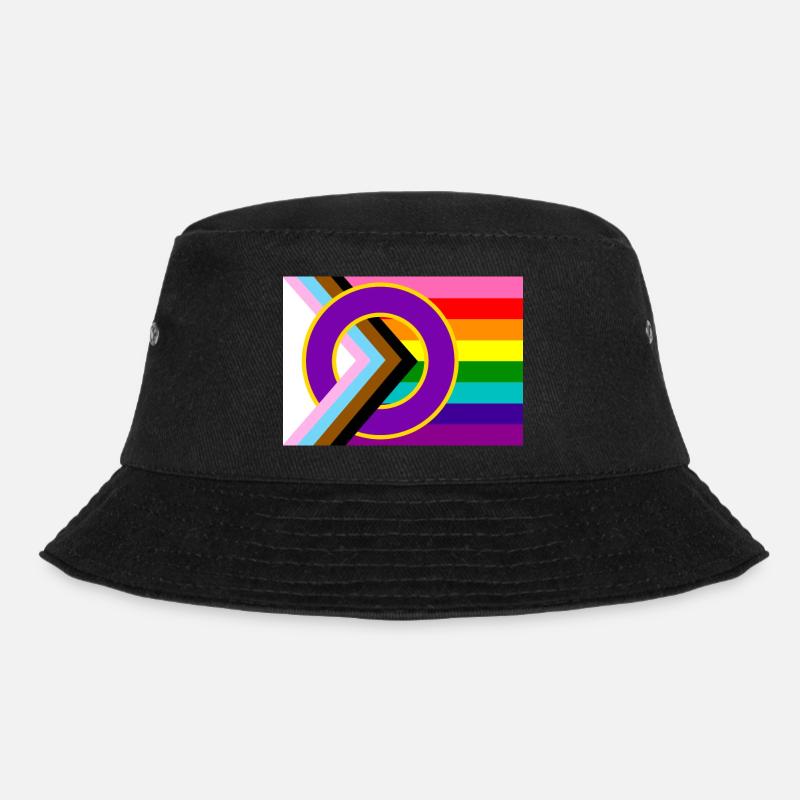 Progressive Pride-Flagge - Bucket Hat - Schwarz