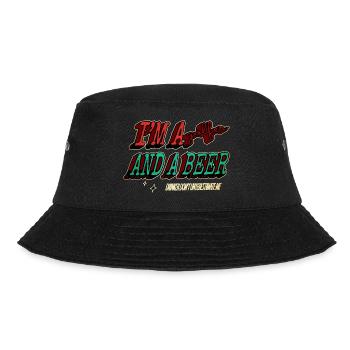golf shirt present idea girlsgolfgift golfdecor - Bucket Hat - Schwarz - Vorne - Lela (165cm)