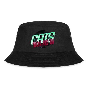 aww persian cat present valentines day i love cats - Bucket Hat - Schwarz - Vorne - Lela (165cm)