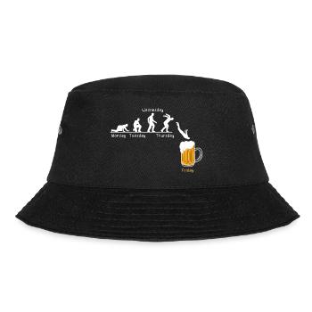 Beer Week - Männer Geschenk - Bucket Hat - Schwarz - Vorne - Lela (165cm)