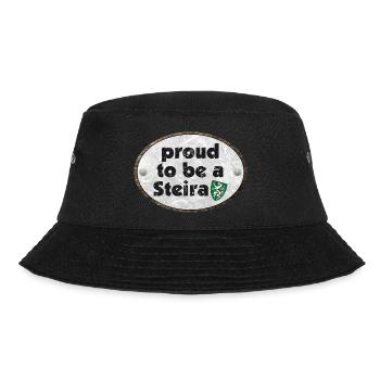 Proud to be a Steira Österreich Steiermark Badge - Bucket Hat - Schwarz - Vorne - Lela (165cm)