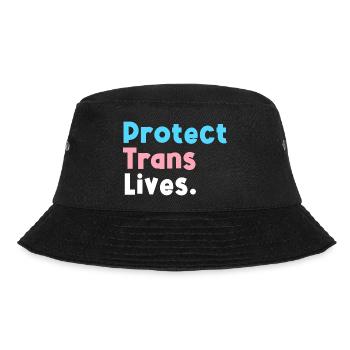 Protect Trans Lives Support Transgender LGBT Pride - Bucket Hat - black - Front - Lela (165cm)