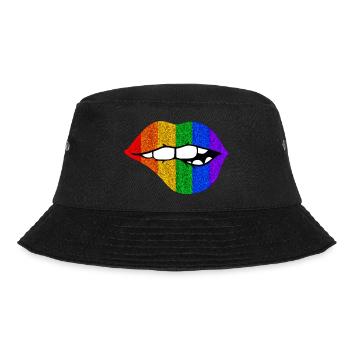 LGBTQ+ LIPS BITING PRIDE - Bucket Hat - black - Front - Lela (165cm)