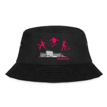stuntscooter scooter e-scooter skatepark - Bucket Hat - Schwarz - Vorne - Lela (165cm)