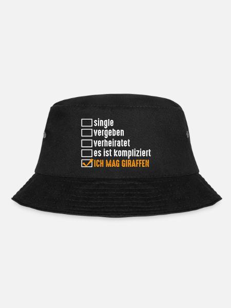 Giraffe Giraffen - Bucket Hat - Schwarz