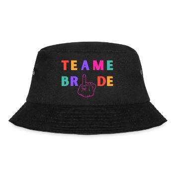 Teambraut - Ringfinger der Braut - Bucket Hat - Schwarz - Vorne - Lela (165cm)