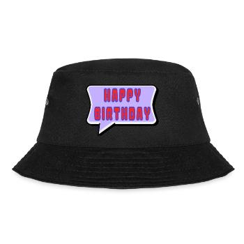 ALLES GUTE ZUM GEBURTSTAG. ALLES GUTE ZUM GEBURTSTAG. JAHRESTAG. - Bucket Hat - Schwarz - Vorne - Lela (165cm)
