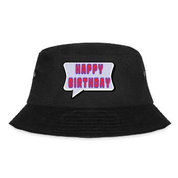 ALLES GUTE ZUM GEBURTSTAG. ALLES GUTE ZUM GEBURTSTAG. JAHRESTAG. - Bucket Hat - Schwarz - Vorne - Lela (165cm)