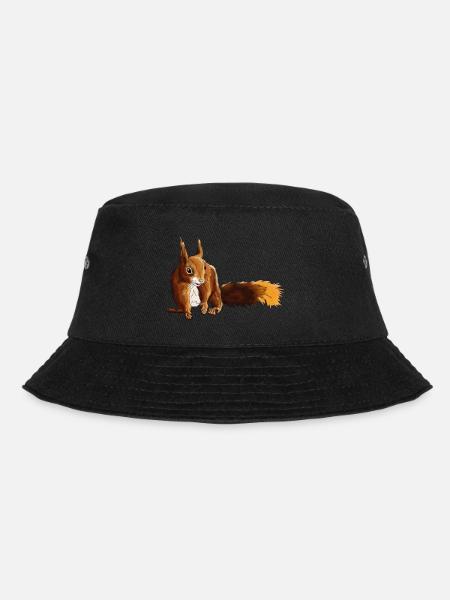 Eichhörnchen 5 - Bucket Hat - Schwarz