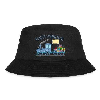 Children's Train Railway Happy Birthday - Bucket Hat - black - Front - Lela (165cm)