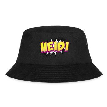 Heidi Nom personnalisé Style bande dessinée Pop Art, Heidi - Bob - noir - Devant - Lela (165cm)