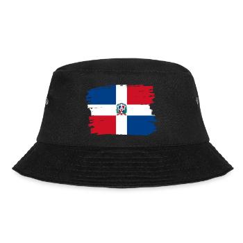 Dominikanische Republik Flagge Dom Rep Fahne Reise - Bucket Hat - Schwarz - Vorne - Lela (165cm)