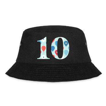 10th anniversary balloon - Bucket Hat - black - Front - Lela (165cm)