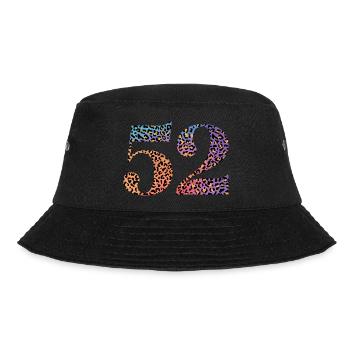 52. Geburtstag Leopard - Bucket Hat - Schwarz - Vorne - Lela (165cm)