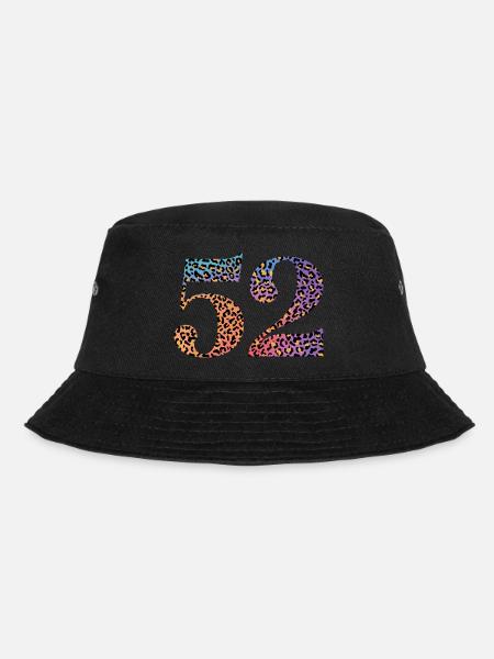 52. Geburtstag Leopard - Bucket Hat - Schwarz