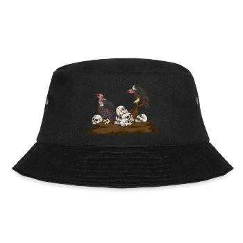 Totenkopf Raubvögel Greifvogel Geschenk Geier - Bucket Hat - Schwarz - Vorne - Lela (165cm)