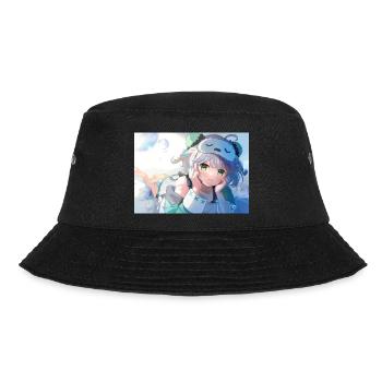 Panda Traum im Wolkenmeer - Bucket Hat - Schwarz - Vorne - Lela (165cm)