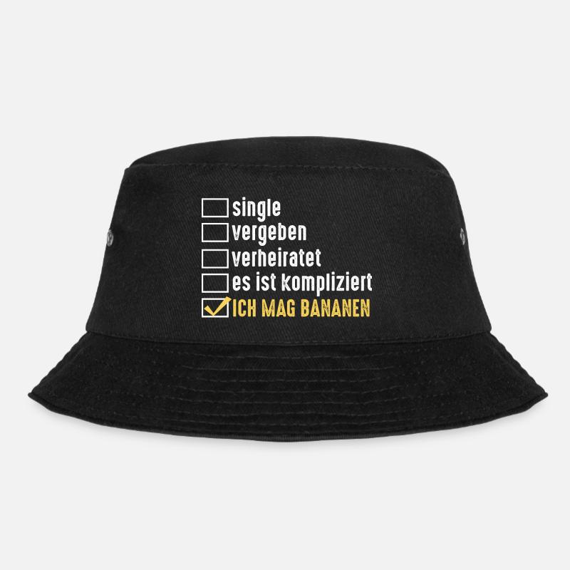 Beziehungsstatus Banane - Bucket Hat - Schwarz