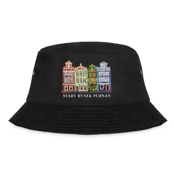 Alter Markt Posen, Polen historische Fassaden - Bucket Hat - Schwarz - Vorne - Lela (165cm)