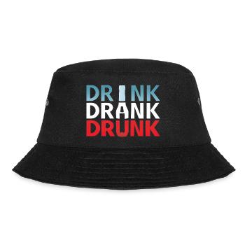 Trinken, trinken, trinken - Bucket Hat - Schwarz - Vorne - Lela (165cm)