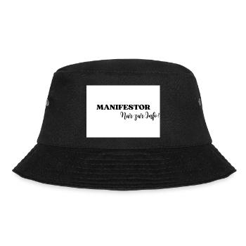Human Design Energietyp Strategie Manifestor - Bucket Hat - Schwarz - Vorne - Lela (165cm)
