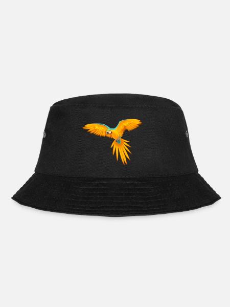 Papagei - Bucket Hat - Schwarz