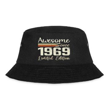 Jubiläum 55 Jahre Jahrgang 1969 Geschenk 1969 - Bucket Hat - Schwarz - Vorne - Lela (165cm)