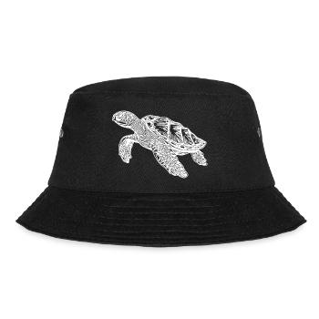 Elegante schwimmende Schildkröten für Taucher - Bucket Hat - Schwarz - Vorne - Lela (165cm)