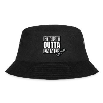 Straight Outta Emmen Bronx - Bucket Hat - Schwarz - Vorne - Lela (165cm)