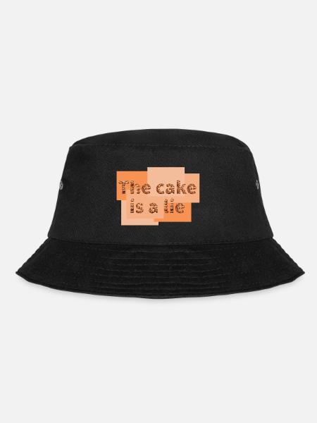 The cake is a lie - Bucket Hat - black
