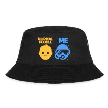 Normal People Me Diving Mask Scuba Diver Freediver - Bucket Hat - Schwarz - Vorne - Lela (165cm)