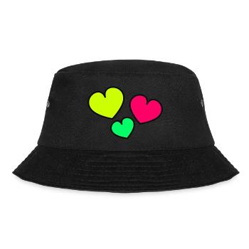 ICH HABE GERADE GEHEIRATET. Junggesellinnenabschied. VALENTINSTAG. PAAR. LIEBE - Bucket Hat - Schwarz - Vorne - Lela (165cm)