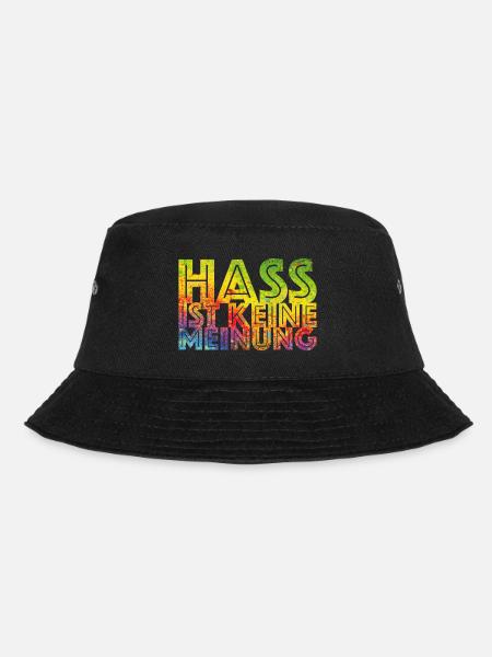 Hass ist keine Meinung - Bucket Hat - Schwarz