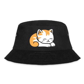 Baby Schlafende Katze - Bucket Hat - Schwarz - Vorne - Lela (165cm)